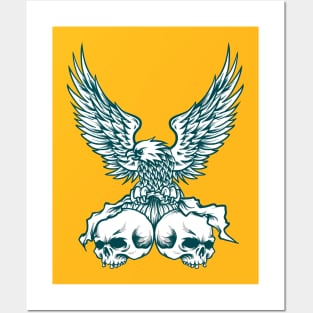 eagle and skull Posters and Art